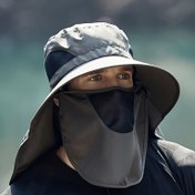 Resim 1 Adet Erkekler İçin Çıkarılabilir Şapka, Outdoor Beyzbol Hızlı Kuruyan Yüz ve Boyun Koruma Kapağı - Balıkçılık ve Bisiklet için 
