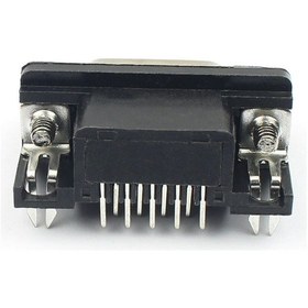 Resim Db9 90 Derece Erkek Bağlantı Konnektörü Dsub 9 Pin Pcb Montaj Tip Rs232 Rs485 Data Bağlantı Soketi 