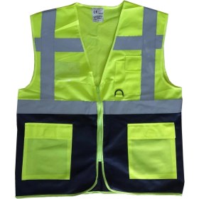 Resim Bucuks Mey Ithalat® Yönetici Ikaz Yeleği Sarı/lacivert Xl Beden 