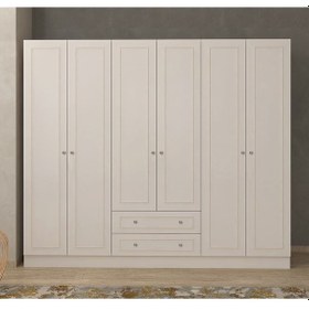 Resim Rabi Mobilya Gold Country 6 Kapaklı 2 Çekmeceli Gardırop 