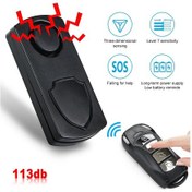 Resim 113db Kablosuz Motosiklet Alarmı Uzaktan Kumanda Su Geçirmez Bisiklet Alarmı Diğer 