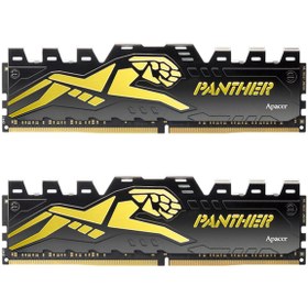 Resim Apacer Panther Black-Gold 32GB (2x16GB) 3200Mhz CL16 DDR4 Gaming Ram 