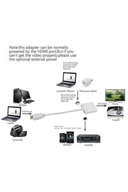 Resim MAXGO 2114 Hdmi To VGA Kablo Çevirici Dönüştürücü Receiver Uydu Ps3 Ps4 Xbox Pc Notebook 