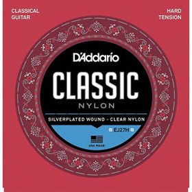 Resim D’Addario EJ27H Klasik Gitar Tel Seti 4/4 Silverplated Wound Hard Tension 