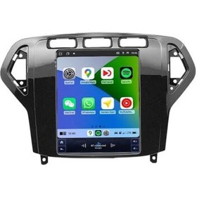 Resim Ford Mondeo Tesla Siyah 2007-2010 4gb Ram 64gb Hafıza 4 Çekirdek Carplay Kamera Android Multimedya 12" 