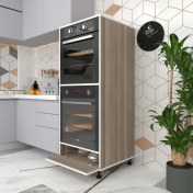 Resim Kenzlife fırın dolabı halime crd 145*60*56 mutfak kapaklı ayaklı banyo kiler ofis 