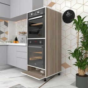 Resim Kenzlife fırın dolabı halime crd 145*60*56 mutfak kapaklı ayaklı banyo kiler ofis 