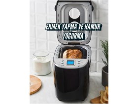Resim KARACA 15 Programlı Hamur Yoğurma Ekmek Yapma Makinesi 45 Farklı Tarifli Kitapçık 1500 gr Kapasite + Hassas Mutfak Tartısı 