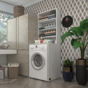 Resim Kenz Life Çamaşır Makinesi Dolabı Vanka Byz 180*066*55-20 Banyo Kapaksız Arkalıksız 