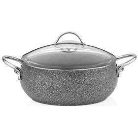 Resim Luna 7 Parça Döküm Granit Tencere Seti Gri 