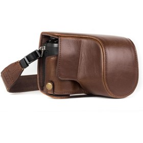 Resim MegaGear Panasonic Lumix DMC-GX85, GX80 Deri Kamera Çantası 