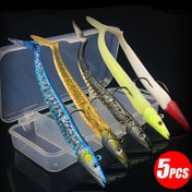 Resim 5 adet Tuzlu ve Tatlı Su Balıkçılığı için Kurşun Kaşık Jig ile Premium Yumuşak Balıkçılık Yemi - 10g / 11cm, 0.35oz / 3.9in - Gerçekçi Tasarım ve Artan Yakalama Oranları için Dayanıklı Malzeme 