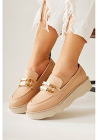 Resim Leane Nud Taş Detaylı Makosen Ayakkabı 001 