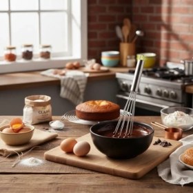 Resim Karokstore Paslanmaz Çelik Top Uçlu Çubuk Çırpıcı (31 Cm) | Profesyonel Ball Whisk | Hızlı ve Kolay Karıştırma | Yumurta, Sos ve Hamurlar Için Ideal 