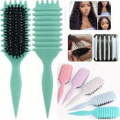 Resim Candybrush Kıvırma Tanımlama Fırçası - Uzun Saçlar için Naylon Kıllar, ABS Sap, Erkek ve Kadınlar için Şekillendirme ve Düzeltme Tarak 