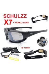 Resim Schulzz Daisy X7 Uv 400 Polarize Değişebilir 4 Farklı Lensli Motorsiklet Bisiklet Gözlüğü 