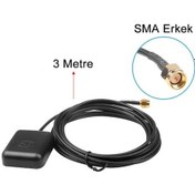 Resim Aktif GPS Anteni 1575.42 MHz 28dB LNA Kazanç SMA Erkek Konnektör 