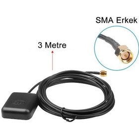 Resim Aktif GPS Anteni 1575.42 MHz 28dB LNA Kazanç SMA Erkek Konnektör 