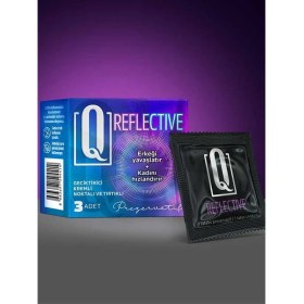 Resim Q Think Thin Q Reflective 3'Lü Ve Tırtıklı Prezervatif 