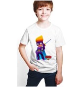 Resim Brawl Stars Amber De La Vega Baskılı Çocuk Tişört T-Shirt D05 Beyaz 