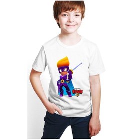 Resim Brawl Stars Amber De La Vega Baskılı Çocuk Tişört T-Shirt D05 Beyaz 
