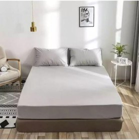 Resim Ranforce Kumaştan Gri Renkli Tek Kişilik Çarşaf Takımı 