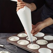 Resim Ev mutfak ve fırın için kalınlaştırılmış pasta torbaları, tekrar kullanılabilir su geçirmez yağ geçirmez pasta torbaları, tekrar kullanılabilir pasta torbaları, Bisküvi bez torbaları, Fırın malzemeleri, Pasta süsleme araçları 
