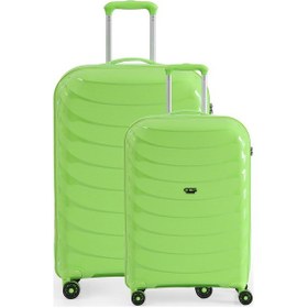 Resim Ççs 5263 Büyük Kabin 2 Li Valiz Seti Fıstık Yeşil 