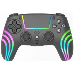 Resim Playstation 4 Ve Pc İçin Rgb Led Kablosuz Kontrol Cihazı Siyah 