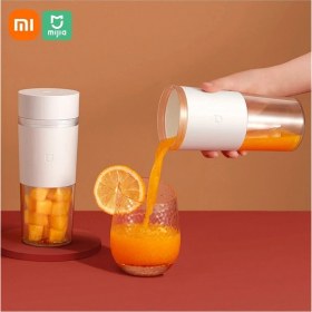 Resim Taşınabilir 300ML Şarjlı Blender Meyve Sıkma Makinesi Beyaz 