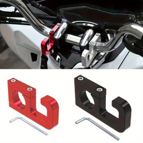 Resim 1 adet Evrensel Alüminyum Alaşımlı Motosiklet Kancası, Kask ve Aksesuar Askısı, Çarpışma Koruması Denge Çubuğu Montajı, Bisiklet Ekipman Depolama 
