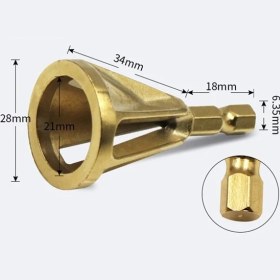 Resim Altın Altıgen Sap 1 Altıgen Kol Hss Çapak Alma Dış Pah Aracı Paslanmaz Çelik Metal Delme Araçları Için Çapak Kaldırmak Araçları (Yurt Dışından) 