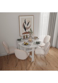 Resim Pratik Katlanır-açılır Kapanır Yuvarlak Mutfak Yemek Ma 