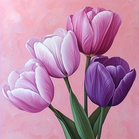 Resim Kendin Yap 5D Elmas Boyama Seti - Güzel Laleler, 20.07x20.07cm Çerçevesiz Yuvarlak Taşlı Sanat, Ev & Ofis Duvar Dekoru için Akrilik El Sanatları, Mükemmel Hediye 
