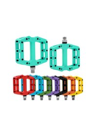 Resim Brıvıga - Kırmızı Naylon Bisiklet Pedalı 1du + 1 Kapalı Rulman, 110x125mm, 300g 