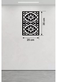 Resim Kar Tanesi Ve Barok Desenli Ahşap Duvar Tablosu - 25x35 Cm Lazer Kesim Pano 