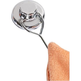 Resim Tek Kancalı Krom Havluluk Vantuzlu Banyo Tuvalet Havlu Askılık 