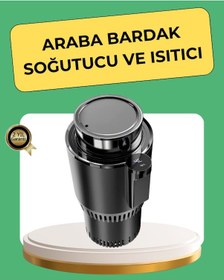 Resim Isıtma Soğutma Özellikli Araç Bardaklığı Çakmak Girişli Akıllı 