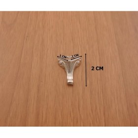 Resim Azm Hırdavat Moda Çeyiz Süs Sandıkları Için Minik Lükens Ayak (2 Cm) 10 Adet Krom 