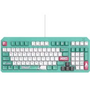 Resim Asus TUF Gaming K3 Gen II Hatsune Miku Edition Optik Mekanik Red RGB Switch Kablolu Oyuncu Klavyesi 