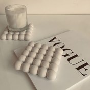 Resim Reçine Döküm ve DIY El Sanatları için Silikon Kabarcık Kalıp - Küre Şeklinde Boşluklara Sahip El Yapımı Ev Dekorasyon Bardak Altlığı, Kupalar İçin Isıya Dayanıklı Yüzey Koruyucu, Takı Yapımı, Benzersiz Hediye Fikri 