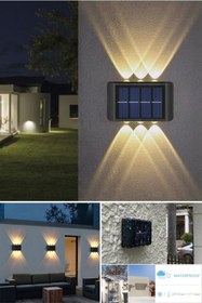 Resim 6ledli Solar Duvar Lambası Aplik Güneş Enerji Gün Işığı 2 Li Set 