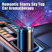 Resim Araba Parfüm Süsü Araba Sis Nemlendirici USB Şarj Yıldızlı Gökyüzü Üst Aromaterapi Makinesi Otomatik Başlatma ve Durdurma, Renkli Atmosfer Işığı Koku Giderme Uzun Ömürlü Koku Dijital Ekran Pil Çoklu Hız Ayarı Ev, Ofis ve Araba için Uygun 