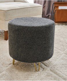 Resim Favora Asmara Metal Ayaklı Puf - Antrasit Bakır Antrasit - Bakır 