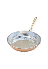 Resim Tek Kulplu Dövme Bakır Tava 24 Cm Bakır 