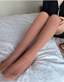 Resim LAGRANZE Cozy Line Premium Kadın Diz Üstü Jakarlı Çorap 