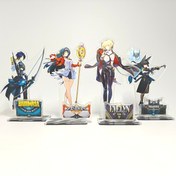 Resim 2D Düz Çift-İçerikli Akrilik Stand, Çift Taraflı Çizik-Gerçekleştirici Toplama Seviyesi Anime Periferik Masa Süsleri 