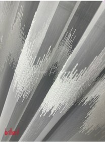 Resim Tül Perde İşlemeli Brillant Marka Ritim Desen Ekru 