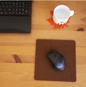 Resim garaccu Keçe Yumuşak Dokulu Şık Mouse Pad Kahverengi 