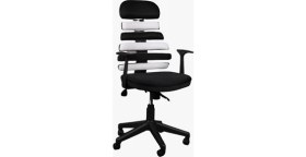 Resim Lenatech Lenaofis Zoom Çalışma ve Oyuncu Koltuğu Siyah - Beyaz Renkli Ergonomik Tasarım 